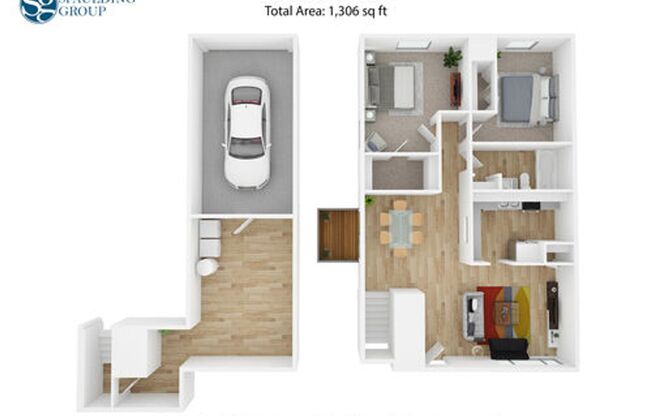2 beds, 1 bath, 1,306 sqft, $1,875, Unit 1835