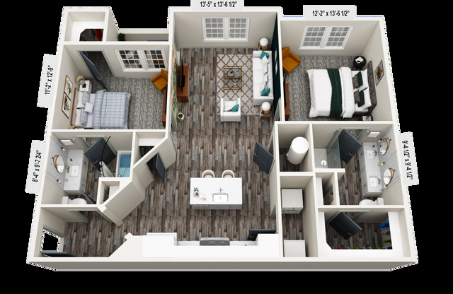 2 beds, 2 baths, 1,093 sqft, $2,008