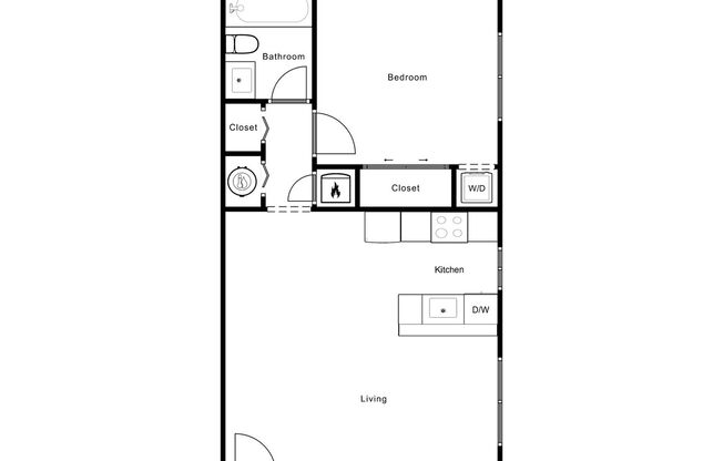 1 bed, 1 bath, 600 sqft, $1,449