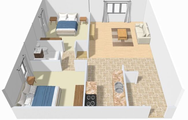 2 beds, 1 bath, 860 sqft, $1,300, Unit 211r