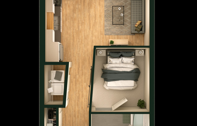 Studio, 1 bath, 545 sqft, $1,445, Unit 319