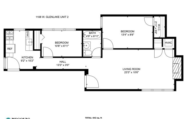 2 beds, 1 bath, 569 sqft, $2,250, Unit 1108-1st Floor