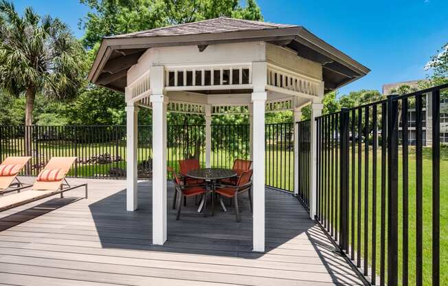 Pool Area Gazebo at Reflections Apartment Homes in Gainesville, Florida, FL