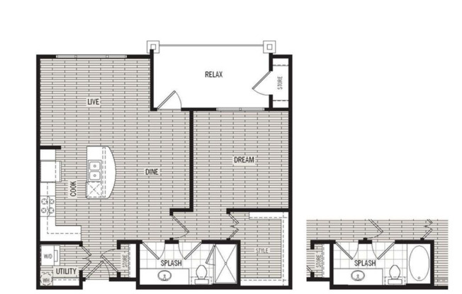 1 bed, 1 bath, 833 sqft, $1,138