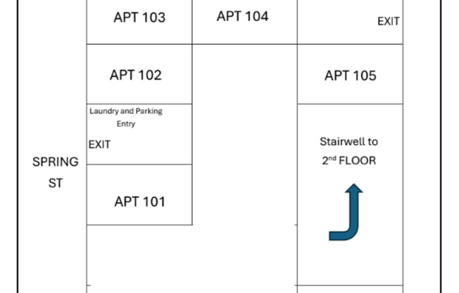 1 bed, 1 bath, 376 sqft, $1,265, Unit 102-103