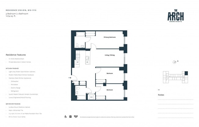 3 beds, 2 baths, 1,099 sqft, $5,150, Unit 1015