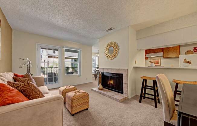 Cypress Pointe Living Room  at Cypress Pointe Apartments Apartments near Odessa, TX