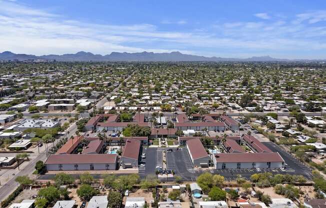 Aerial of Avani North Tucson Apartments in Tucson Arizona