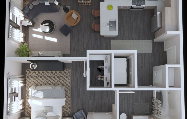 1 bed, 1 bath, 690 sqft, $2,225, Unit B-523