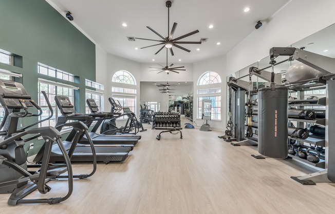 Newly Renovated fitness center with cardio and free weights