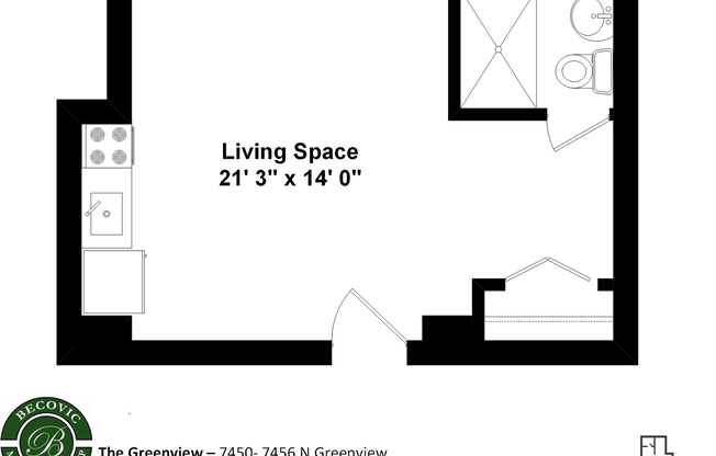 Studio, 1 bath, 275 sqft, $1,295, Unit 7450-65