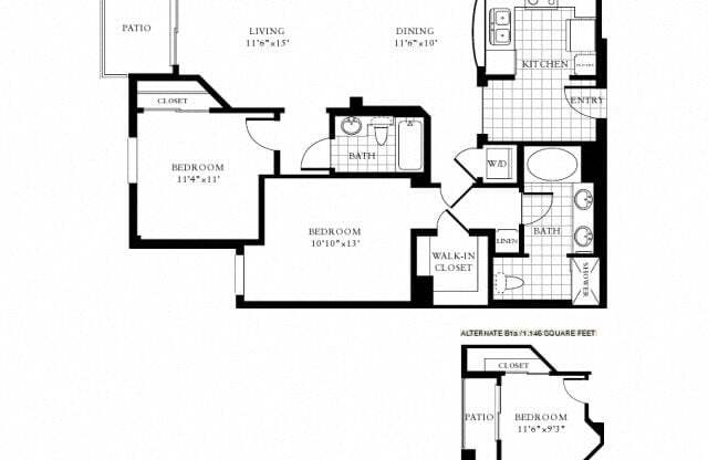 2 beds, 2 baths, 1,146 sqft, $5,470
