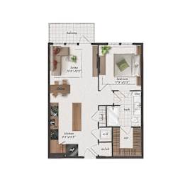 1 bed, 1 bath, 750 sqft, $1,448