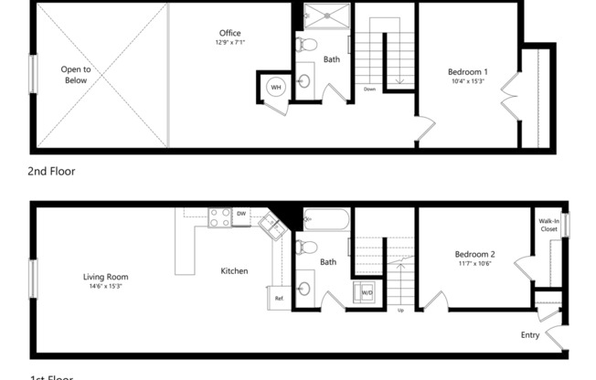 2 beds, 2 baths, 1,500 sqft, $1,995, Unit 157