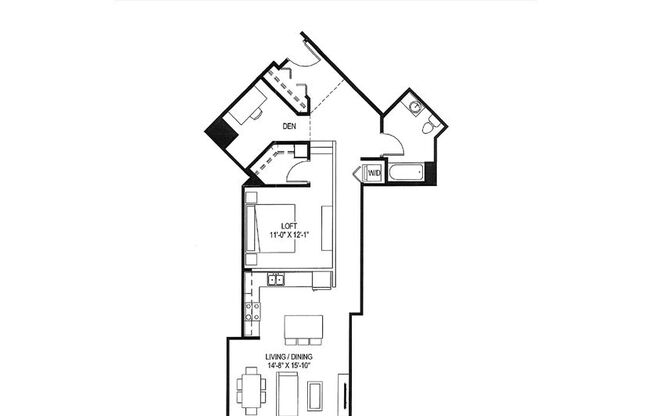 1 bed, 1 bath, 921 sqft, $1,733, Unit 313