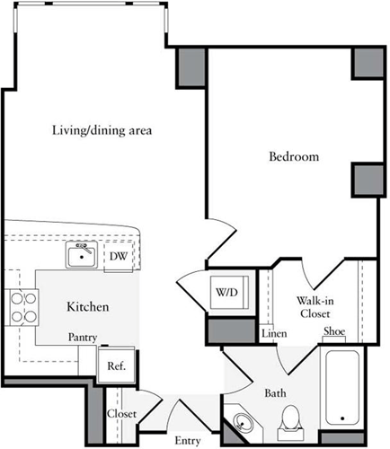 1 bed, 1 bath, 685 sqft, $3,730