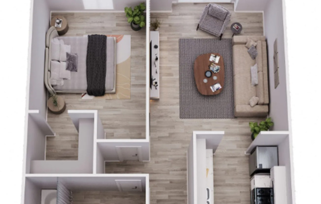 1 bed, 1 bath, 632 sqft, $949, Unit 501-B