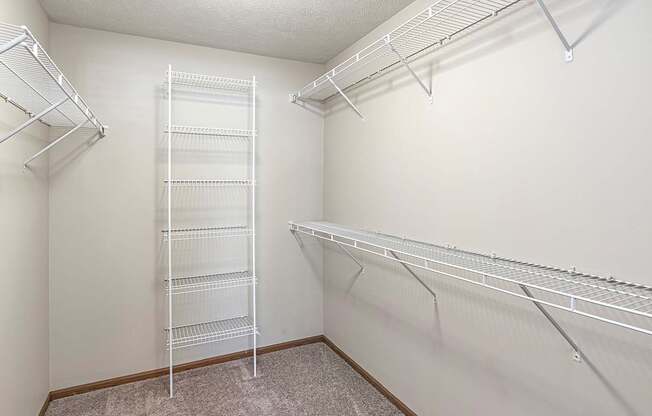 Walk-In Closets Bedroom with Natural Light Open Concept Apartments with Natural Light at Tiburon View Apartments, Omaha, NE