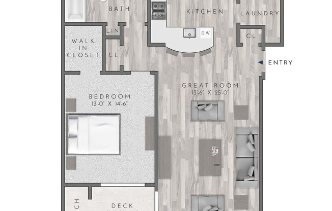 1 bed, 1 bath, 910 sqft, $2,110