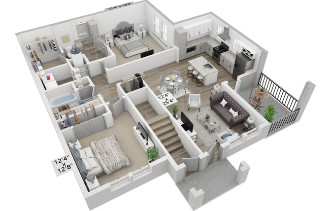 2 beds, 2 baths, 1,154 sqft, $2,225