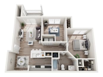 2 beds, 1 bath, 923 sqft, $1,399