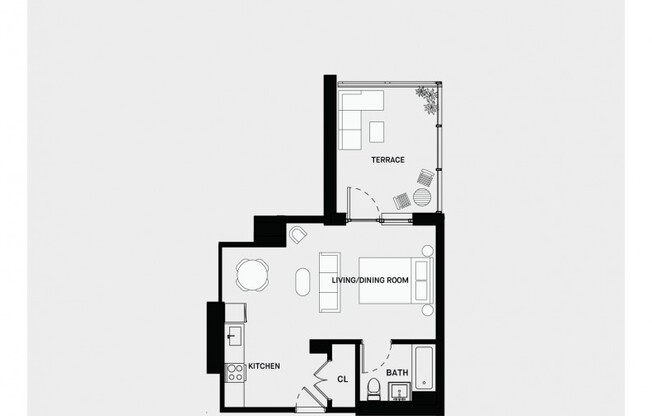 Studio, 1 bath, $3,595, Unit 9K