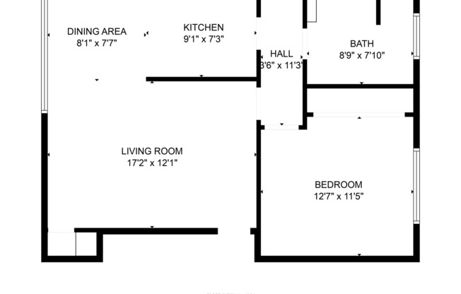 1 bed, 1 bath, 614 sqft, $1,595, Unit 14