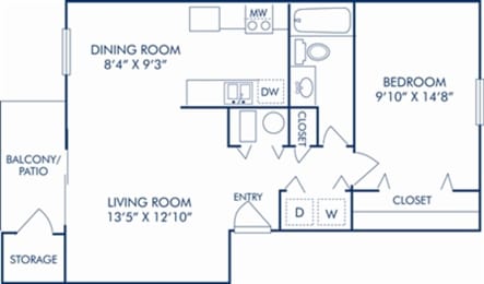 1 bed, 1 bath, 648 sqft, $1,175