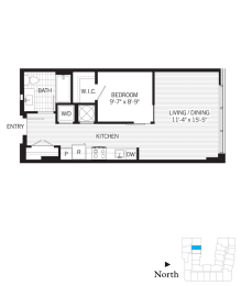 1 bed, 1 bath, 567 sqft, $1,941