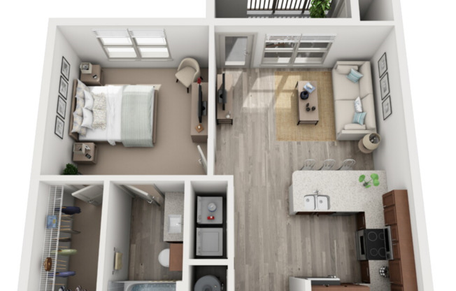 1 bed, 1 bath, 644 sqft, $1,149