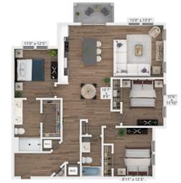 3 beds, 2 baths, 1,378 sqft, $2,695