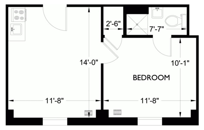 1 bed, 1 bath, 132 sqft, $1,350, Unit 228