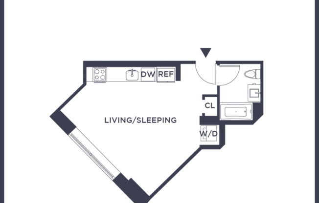 Studio, 1 bath, $3,300, Unit 305