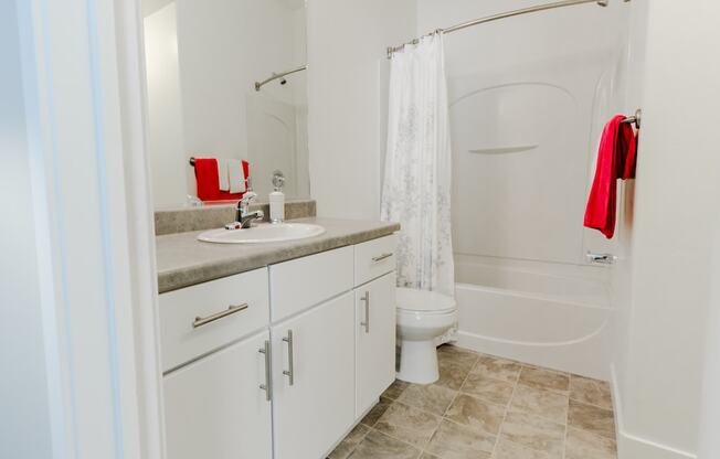 Large Guest Bath at Parc at Day Dairy Apartments and Townhomes, Draper, UT