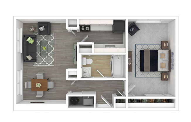 1 bed, 1 bath, 678 sqft, $1,015