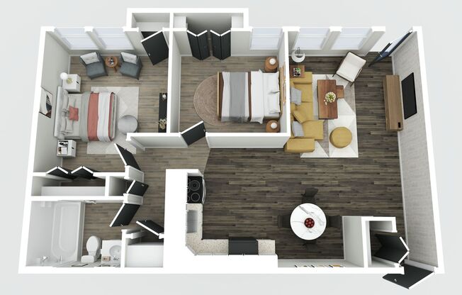 2 beds, 1 bath, 850 sqft, $899, Unit 219-213