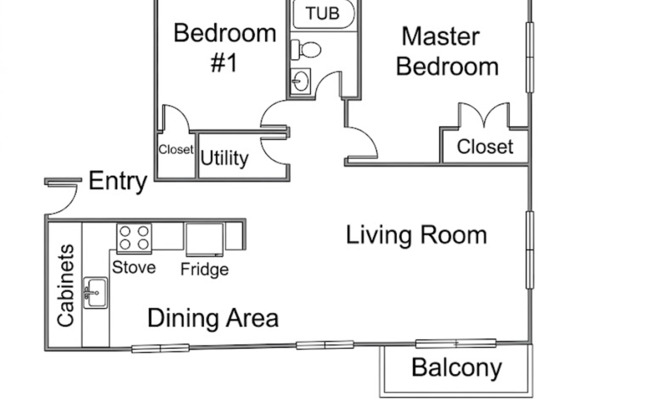 2 beds, 1 bath, 850 sqft, $995, Unit B6