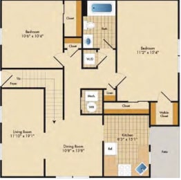 2 beds, 1 bath, 1,154 sqft, $2,958