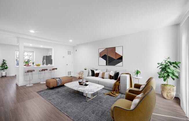 Living Room at Windsor Village at Waltham, 976 Lexington Street, Waltham