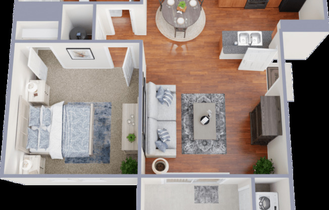 1 bed, 1 bath, 600 sqft, $1,192