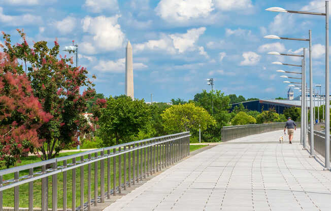 Enjoy the walking trails and views of the DC monuments.
