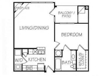 1 bed, 1 bath, 690 sqft, $1,422