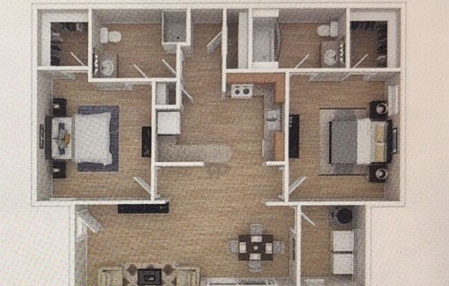 2 beds, 2 baths, $1,575, Unit 221