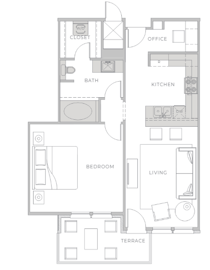 1 bed, 1 bath, 786 sqft, $1,525