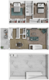 2 beds, 1.5 baths, 1,500 sqft, $1,294