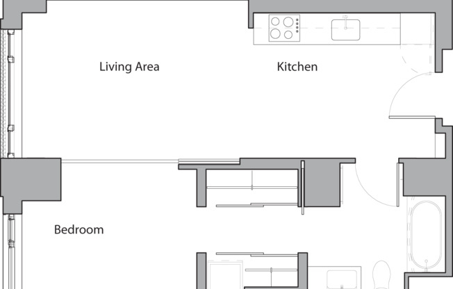 1 bed, 1 bath, 575 sqft, $3,245, Unit 1103