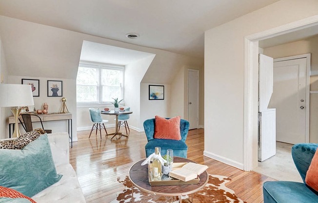 Living Room at Kensington Place Apartments