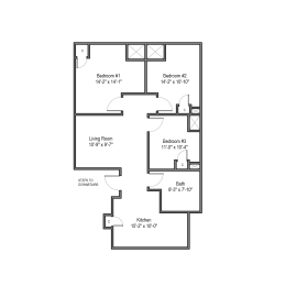 3 beds, 1 bath, 955 sqft, $2,634