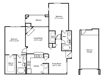 2 beds, 2 baths, 1,177 sqft, $1,899