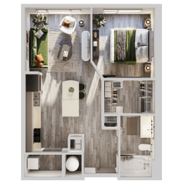 1 bed, 1 bath, 652 sqft, $1,540